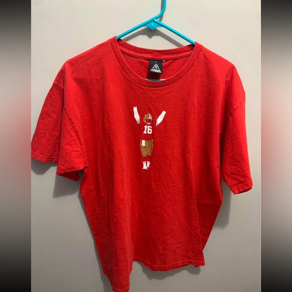 Upper Playground Size L Joe Montana T-Shirt Red